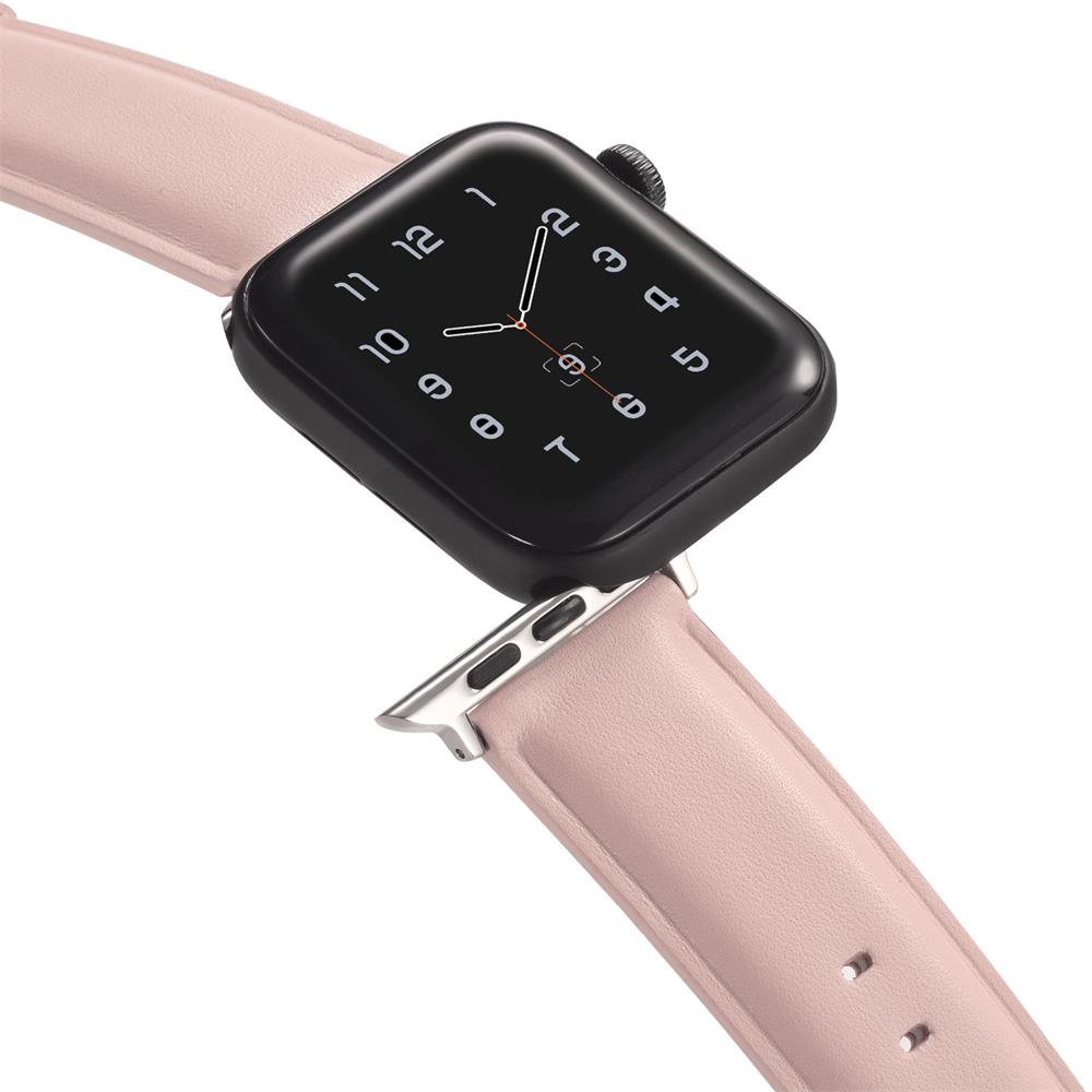 Fitnessarmband LEDER für Apple Watch 1-9 - 42/44/45 Gr. L in Rosa