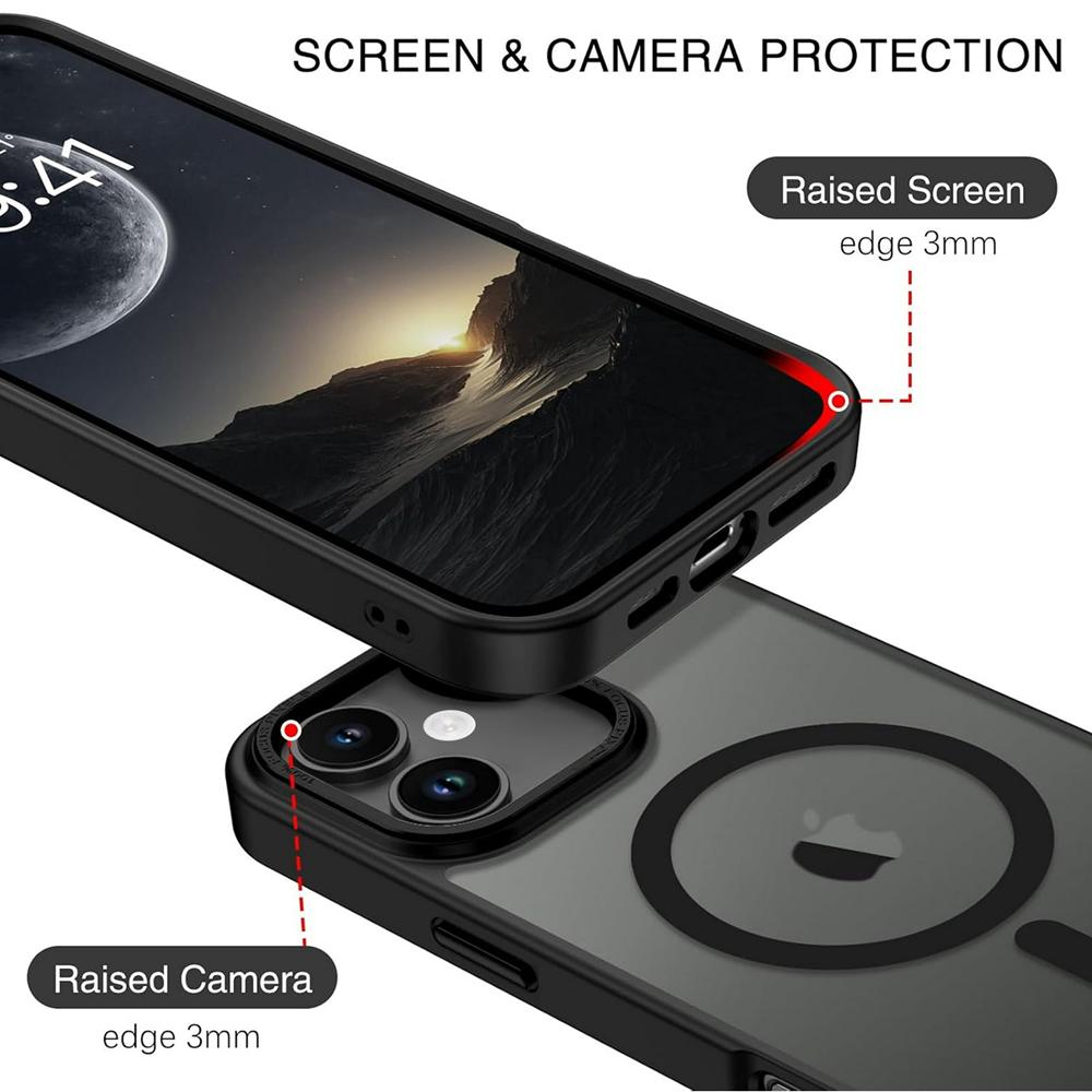 Frame Case für Apple iPhone 16 in Schwarz