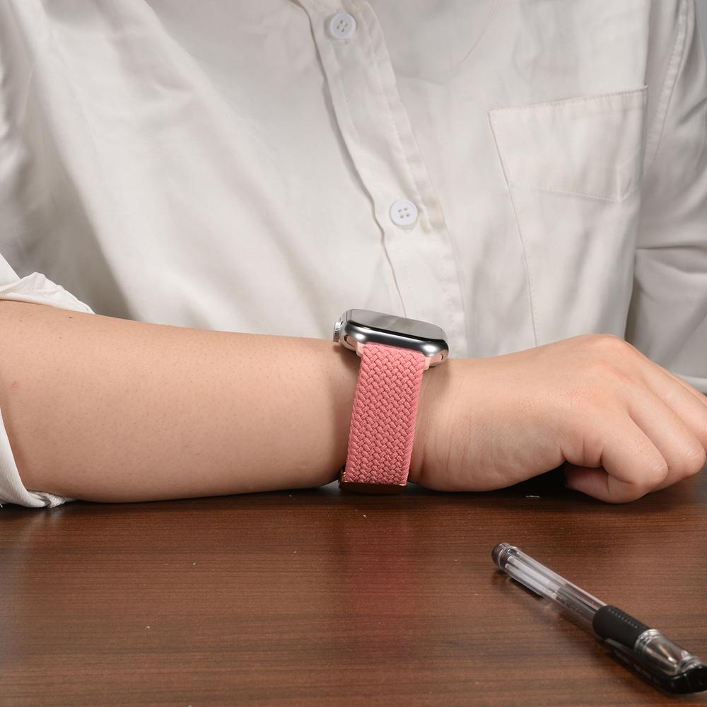 Loop Nylonarmband für Apple Watch 1-11/SE1-3/Ultra1-3 - 42/44/45/49mm in Korallenrosa - Universal