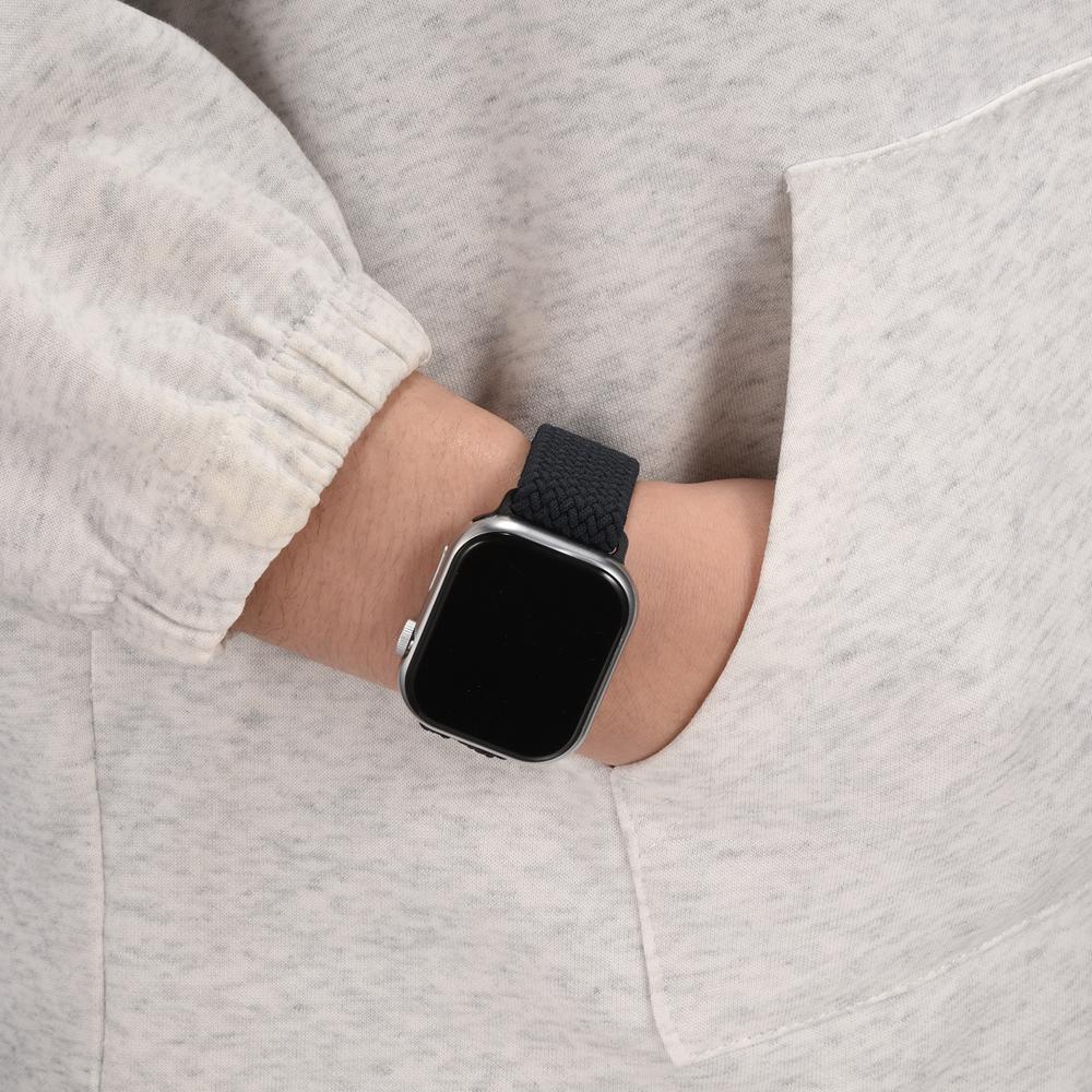 Loop Nylonarmband für Apple Watch 1-11/SE1-3/Ultra1-3 - 42/44/45/49mm in Anthrazitgrau - Universal
