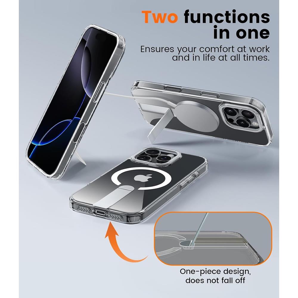 Kickstand TPU für iPhone 16e in Transparent