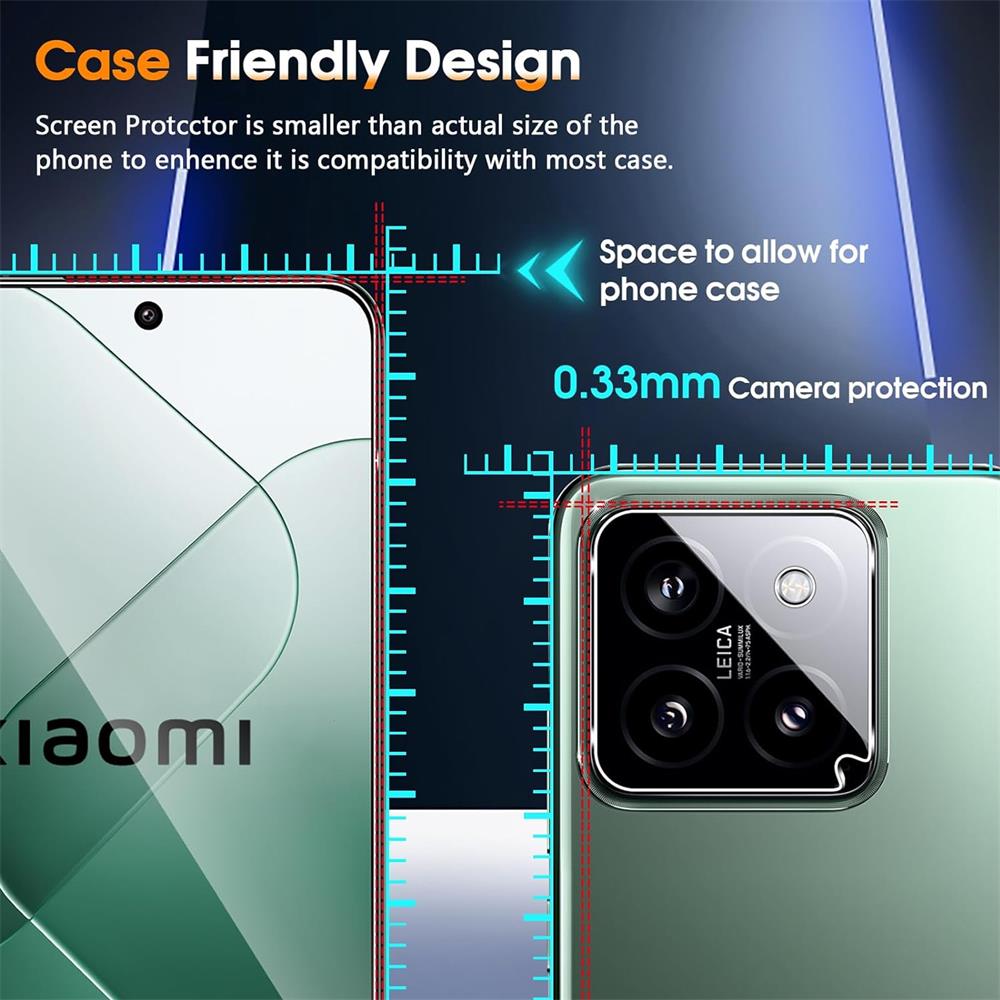 4in1 Glas Set für Xiaomi 14