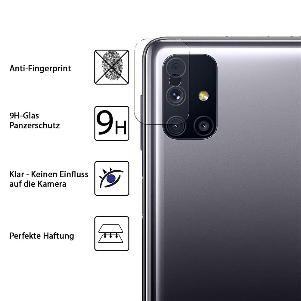 4in1 Glas Set für Samsung Galaxy M31s
