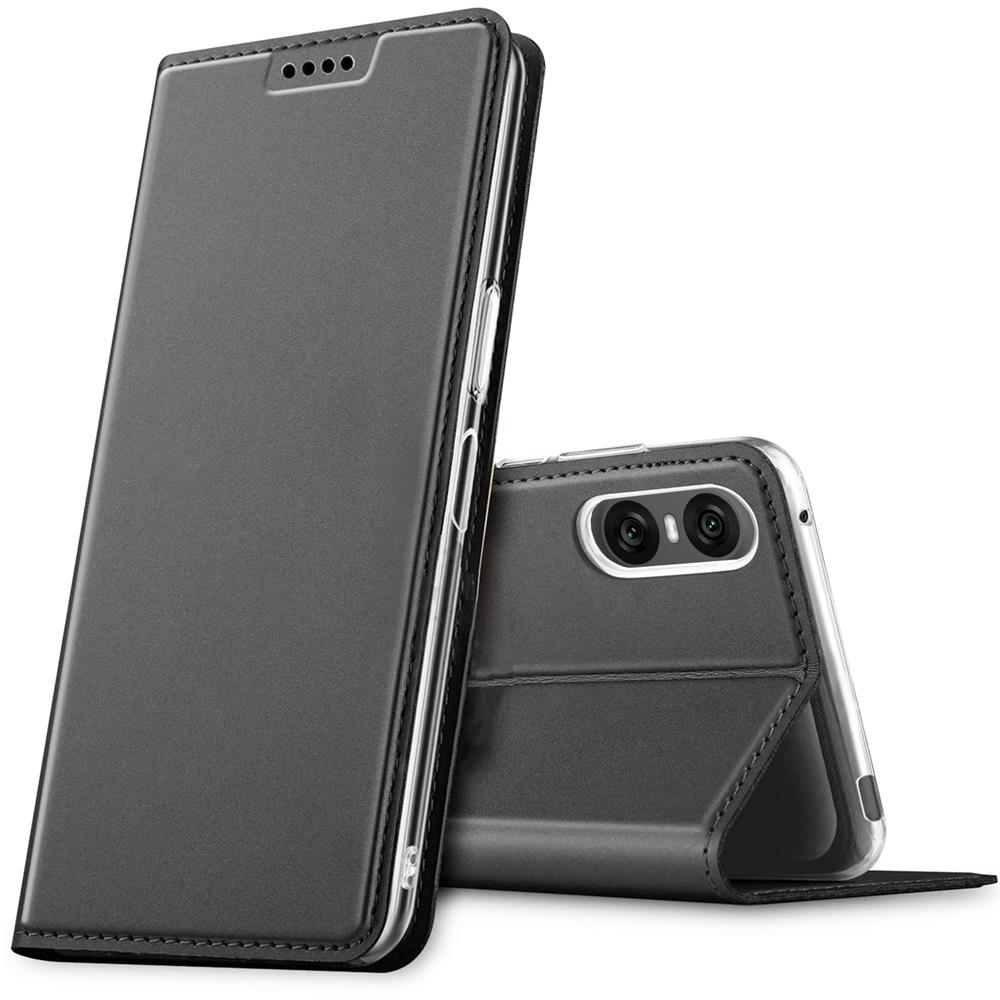 Electroplated Flip für Sony Xperia 10 VI in Schwarz