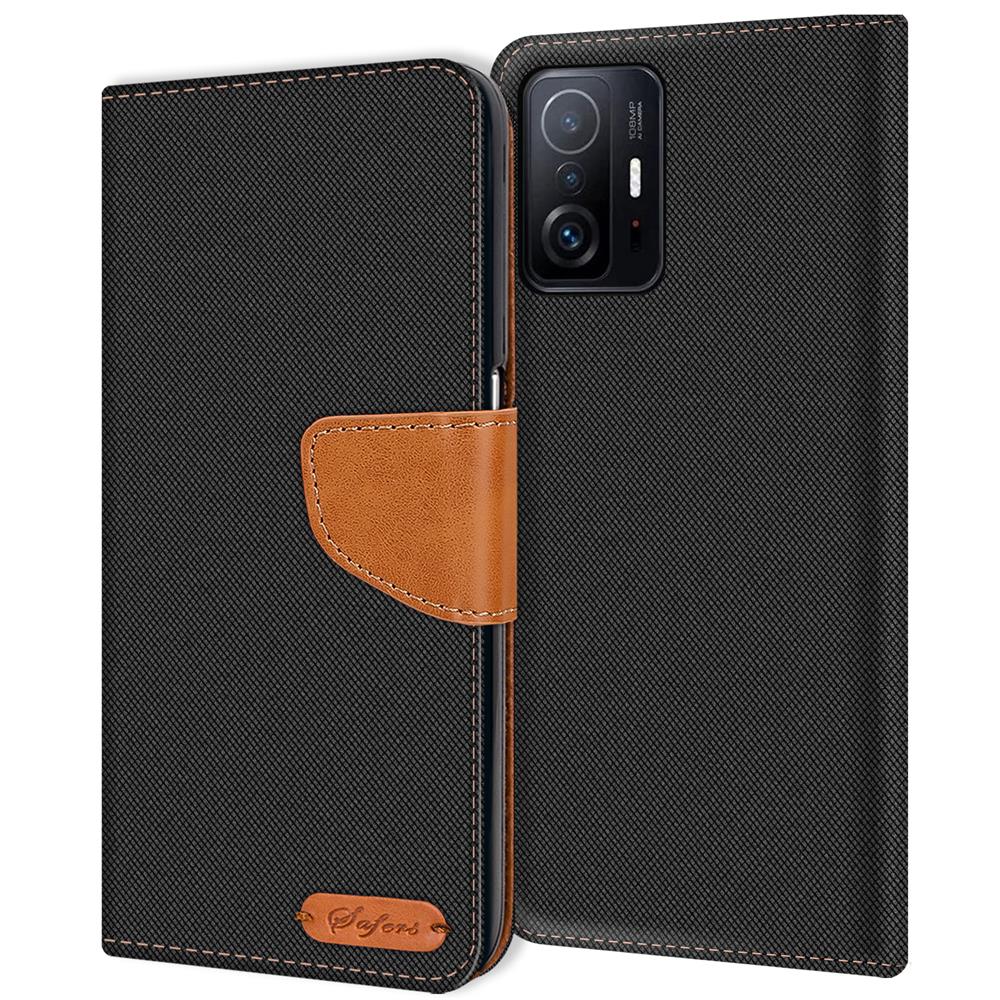 Textil Wallet für Xiaomi Mi 11T / Mi 11T Pro in Schwarz