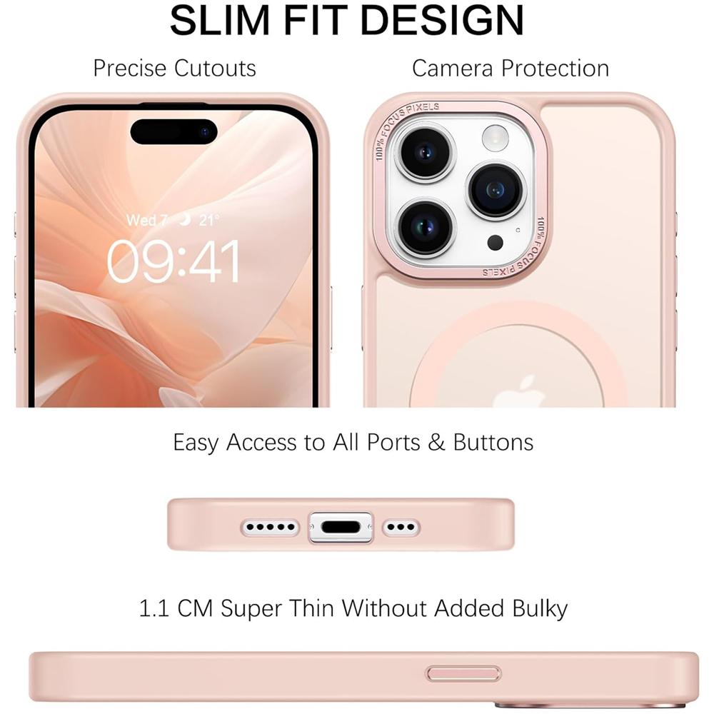 Frame Case für Apple iPhone 16 Pro Max in Rosa