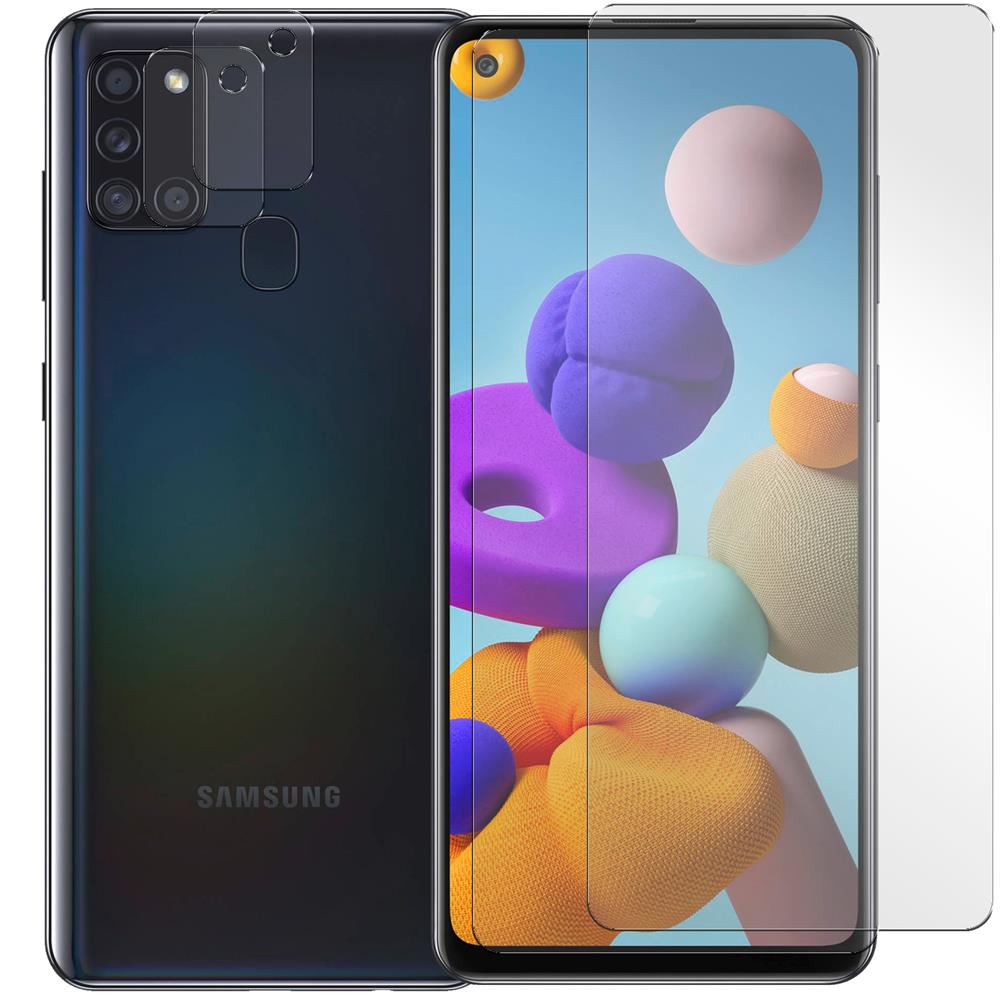 4in1 Glas Set für Samsung Galaxy A21s