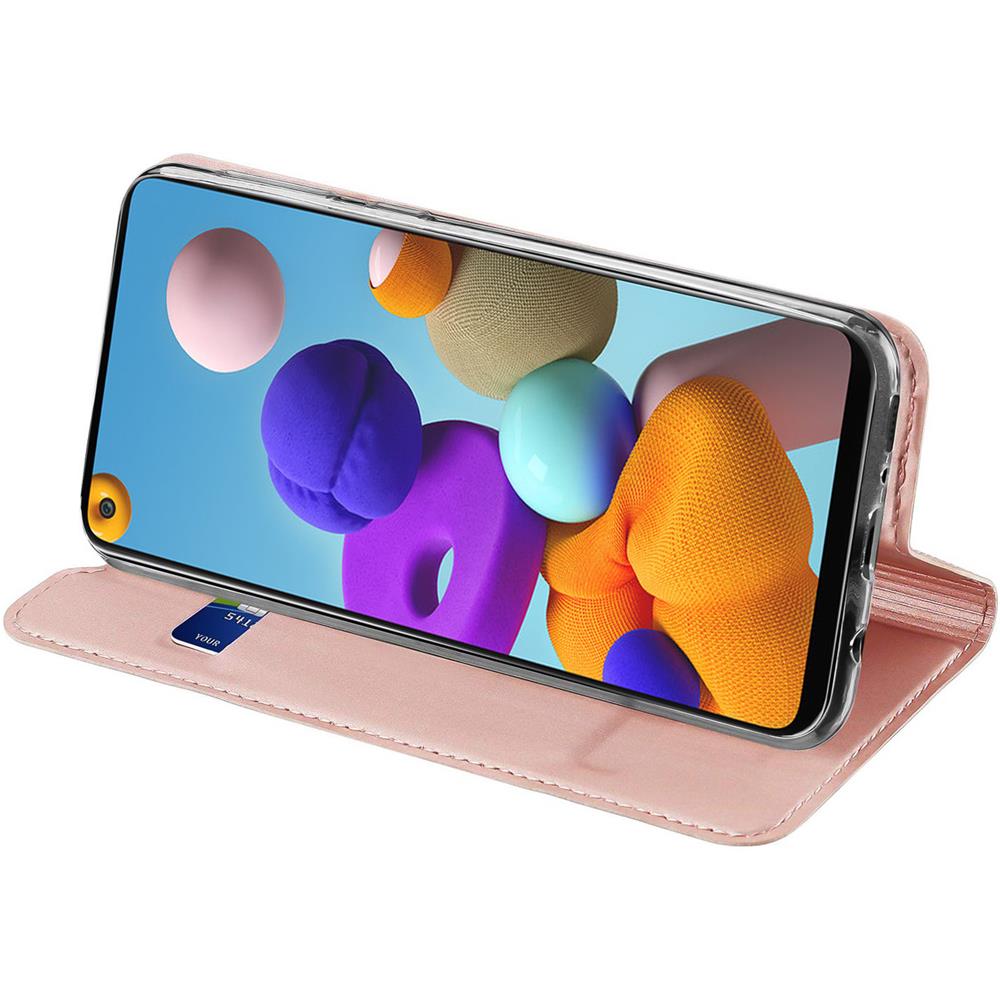 Electroplated Flip für Samsung Galaxy A21s in Rosegold