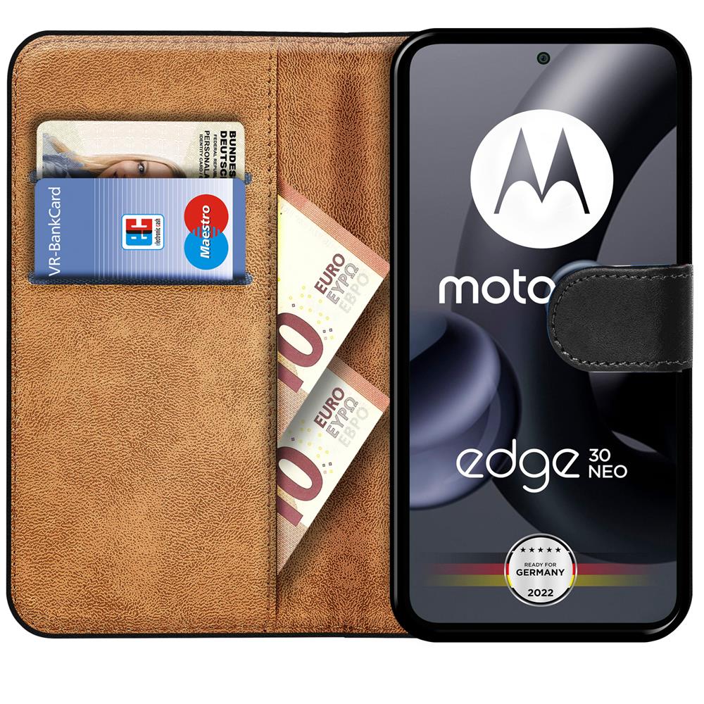Basic Wallet für Motorola Edge 30 Neo in Schwarz