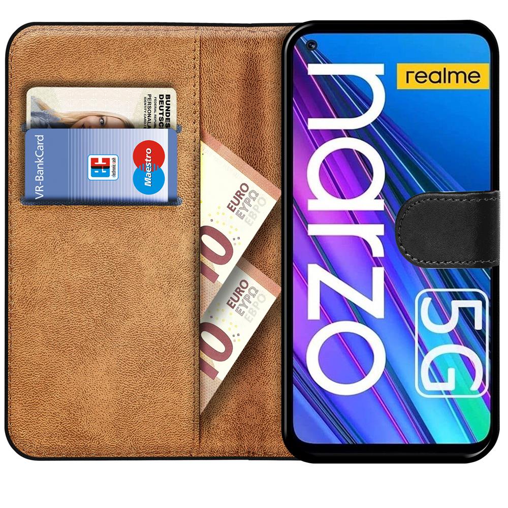 Basic Wallet für Realme Narzo 30 5G in Schwarz