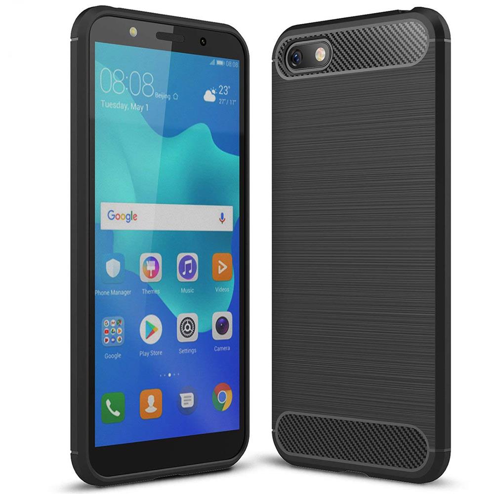 Carbon Brush TPU für Huawei Y5 2018 in Schwarz