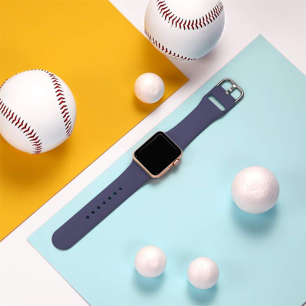 Fitnessarmband TPU für Apple Watch 1-9 - 42/44/45 - Gr. S in Grau