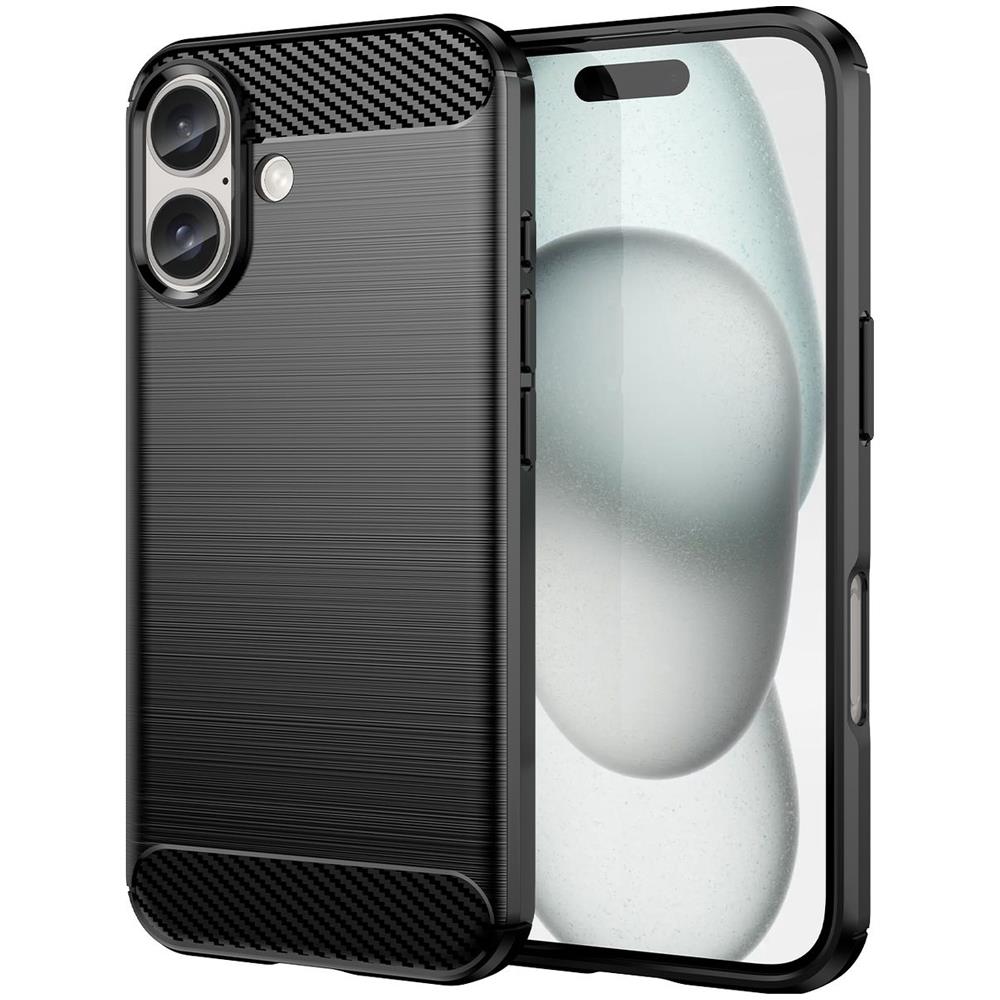 Carbon Brush TPU für Apple iPhone 17 in Schwarz