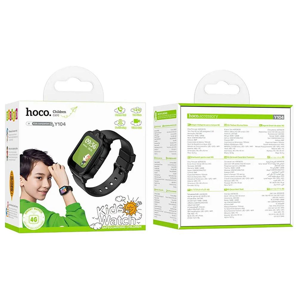 Hoco Smartwatch Y104 for Kids 1,69 Zoll 4G GPS in Schwarz