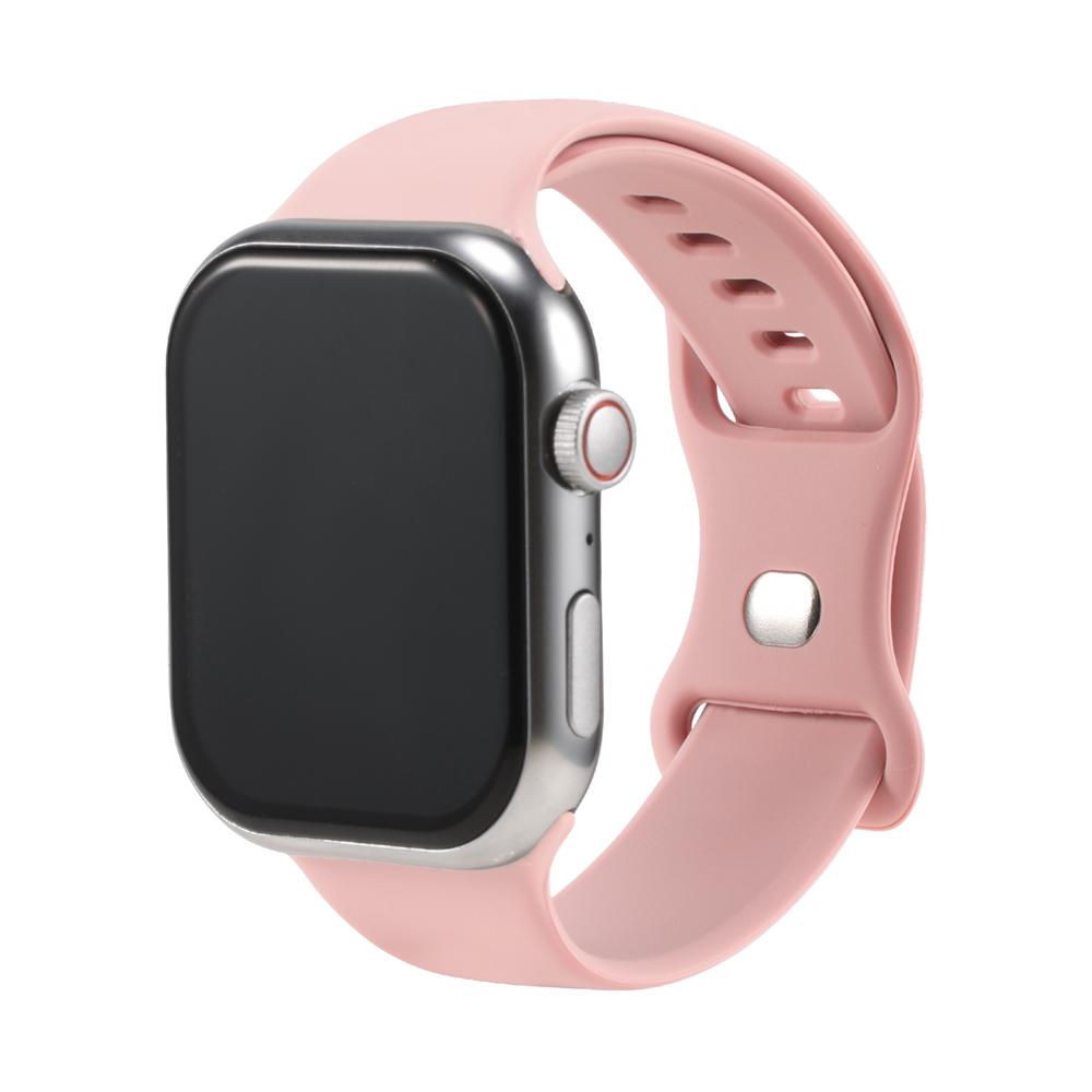 Silikonarmband Butterfly Apple Watch 1-11/SE1-3/Ultra1-3 - 42/44/45/49mm in Hellrosa - Größe L