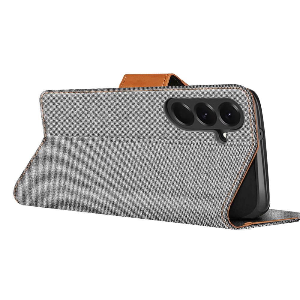 Textil Wallet für Samsung Galaxy A57 5G in Grau