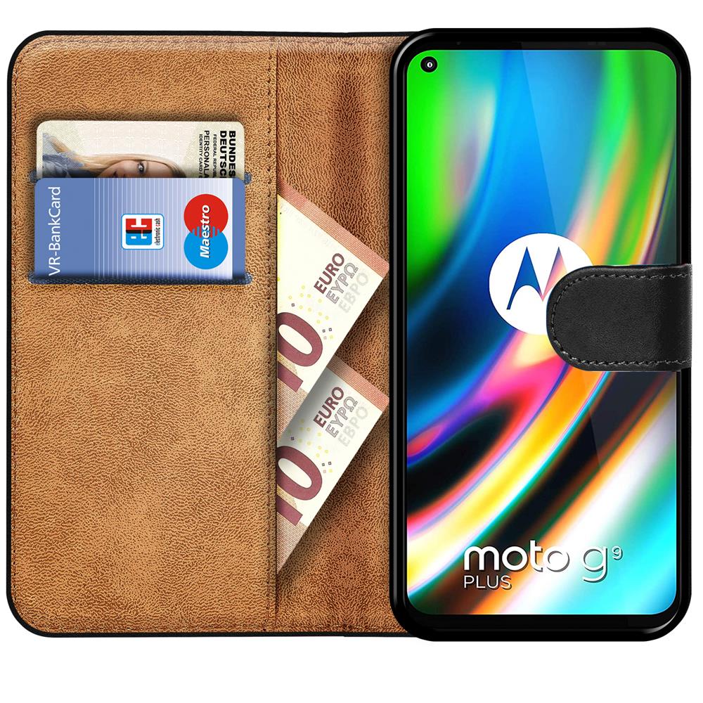 Basic Wallet für Motorola Moto G9 Plus in Schwarz
