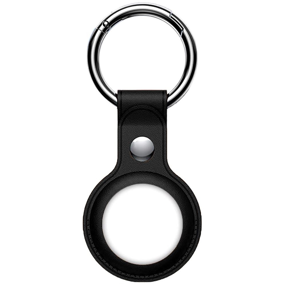 Tag Case Kunstleder für Apple Airtags in Schwarz