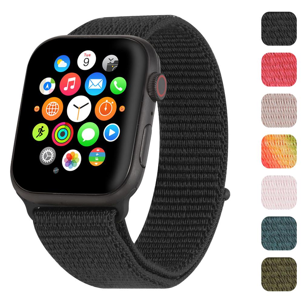 Fitnessarmband Nylon für Apple Watch 1-9 - 42/44/45 in Dunkelgrün
