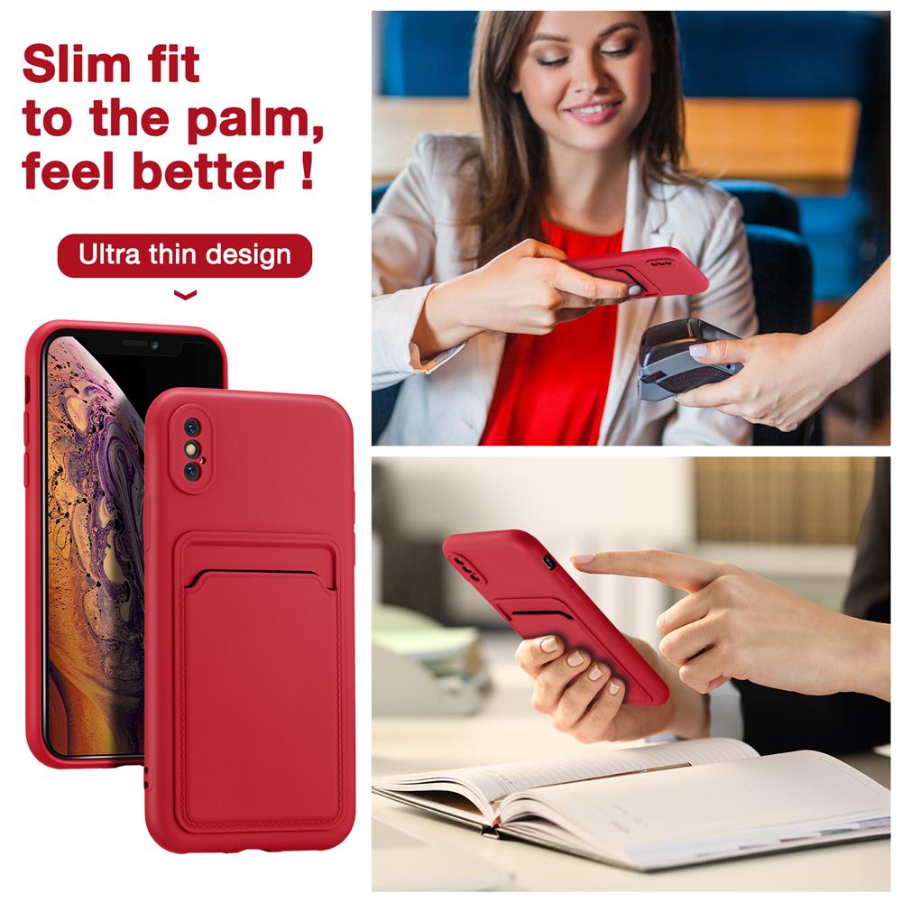 Card Case für Apple iPhone X / XS in Rot