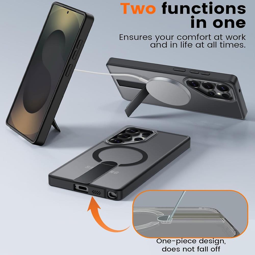 Kickstand TPU für Samsung Galaxy S25 FE in Schwarz