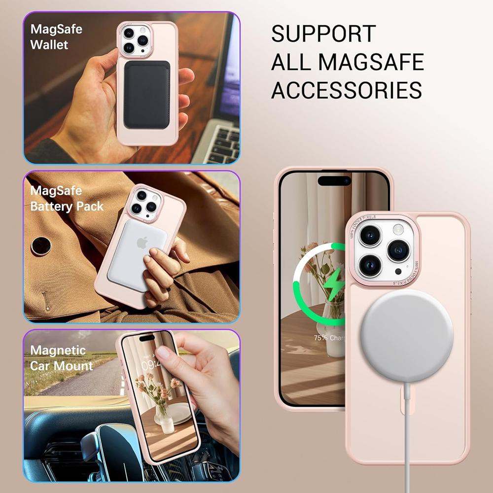 Frame Case für Apple iPhone 16 Pro Max in Rosa