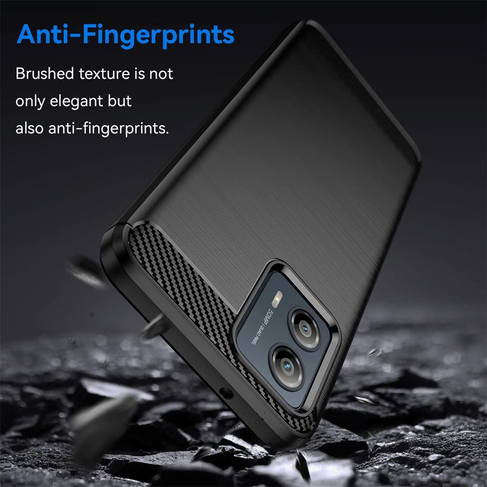 Carbon Brush TPU für Motorola Moto G53 5G in Schwarz