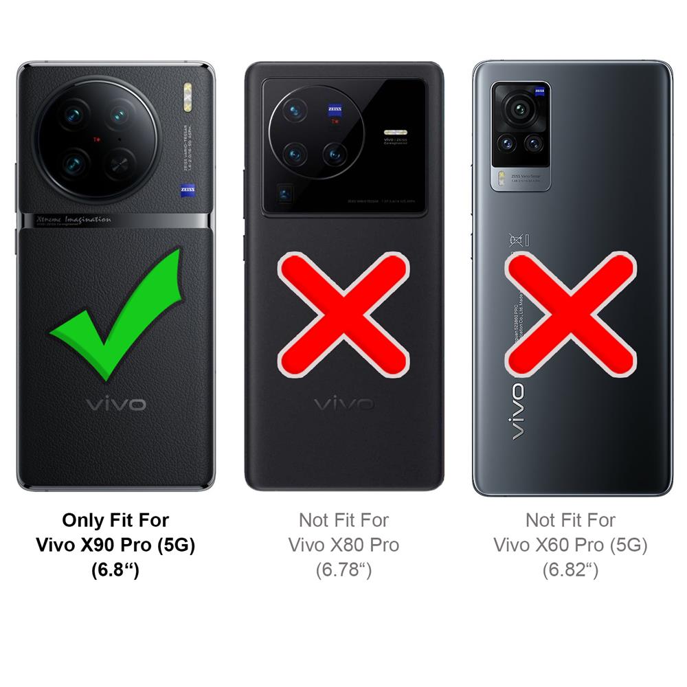 Basic Wallet für Vivo X90 Pro in Schwarz