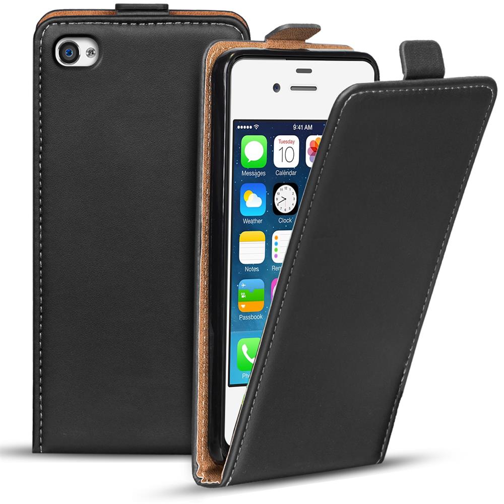 Basic Flip für Apple iPhone 4 / 4S in Schwarz