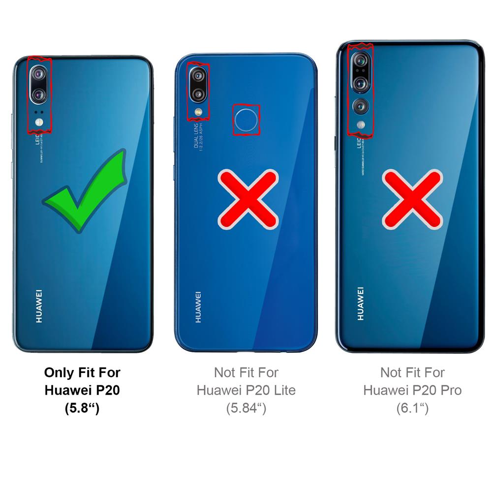 Textil Wallet für Huawei P20 in Grau