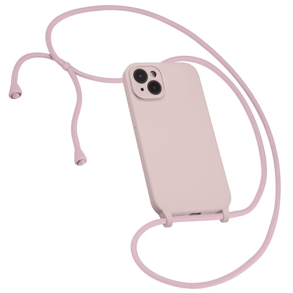 Connect Case Colour inkl. Kette für Apple iPhone 15 Plus in Creme
