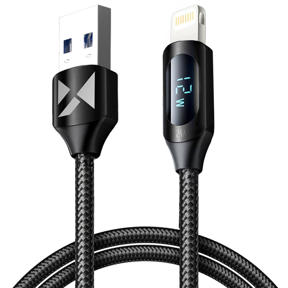 Wozinsky Display Ladekabel USB-A / Lightning 1M in Schwarz