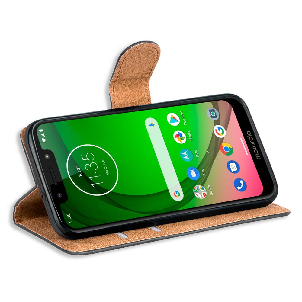 Basic Wallet für Motorola Moto G7 Play in Schwarz