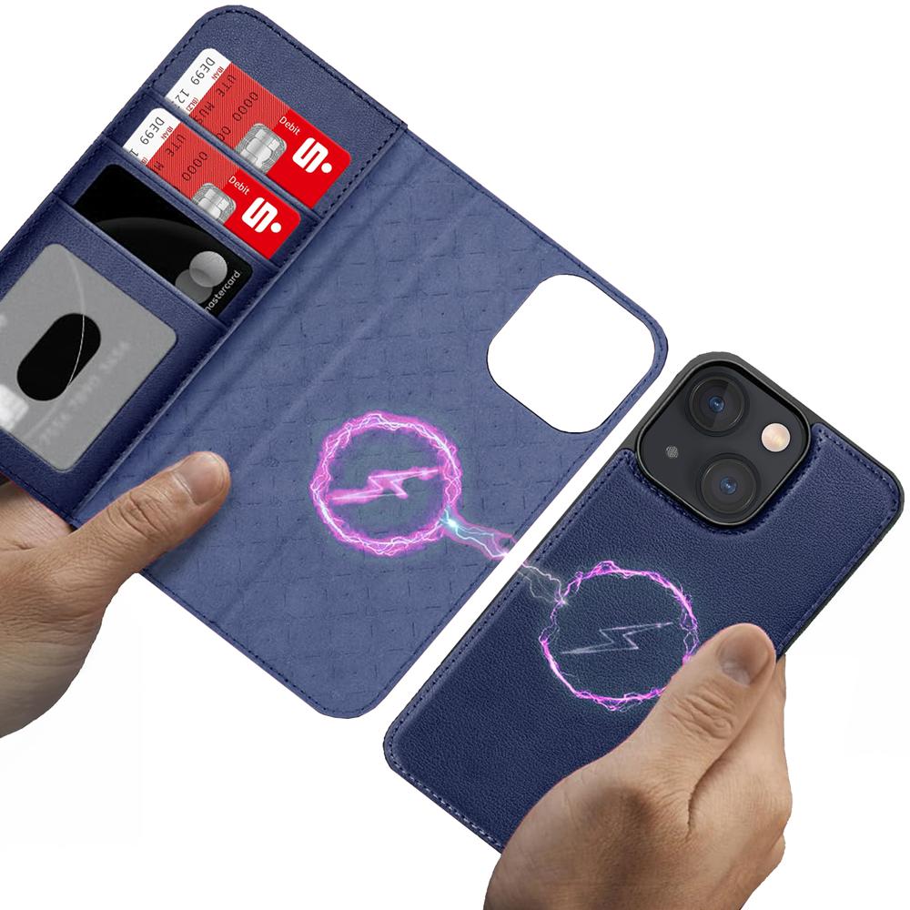 Magnetic Wallet für Apple iPhone 13 in Blau