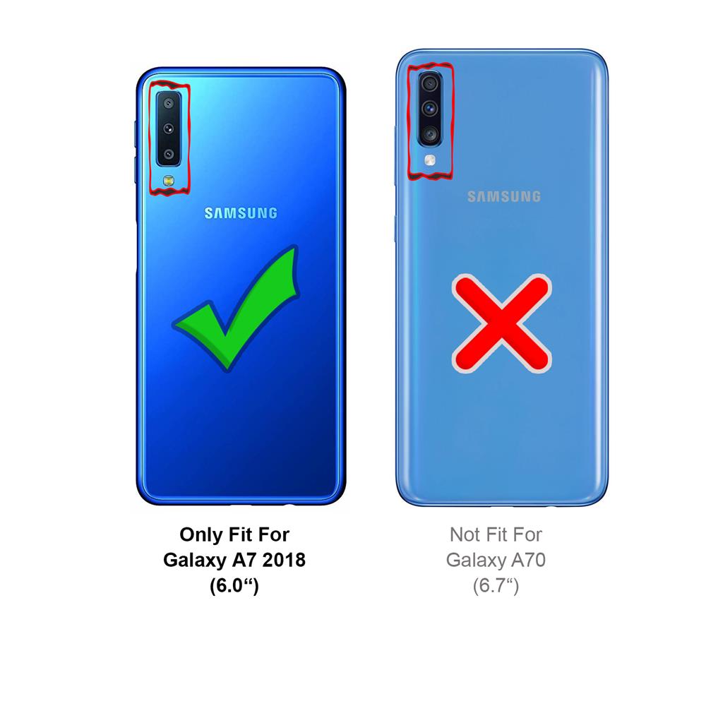 Electroplated Flip für Samsung Galaxy A7 2018 in Rosegold