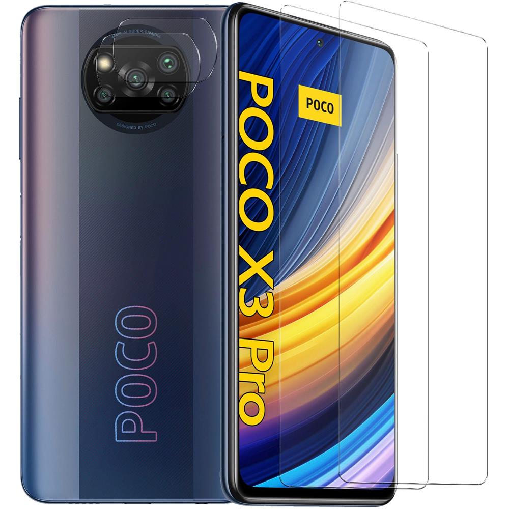 4in1 Glas Set für Xiaomi Poco X3 / X3 Pro