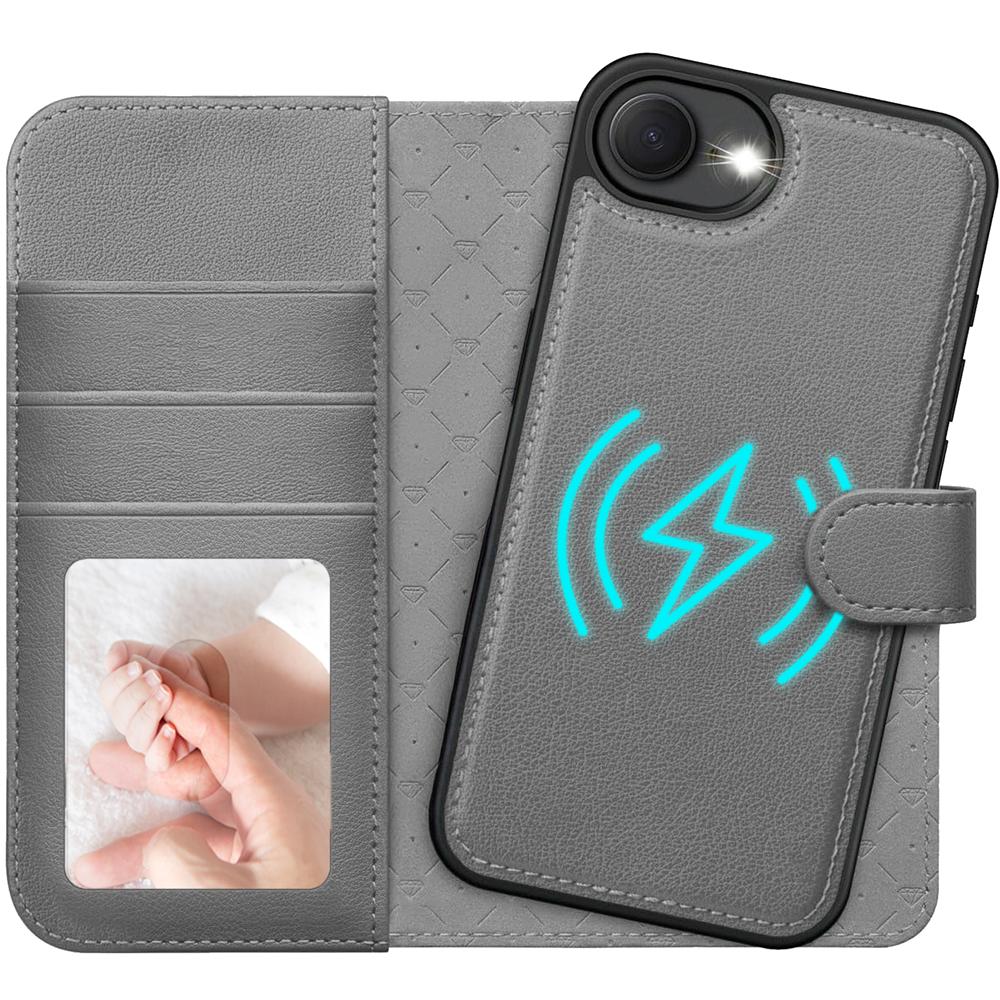 Magnetic Wallet für Apple iPhone 17e in Grau