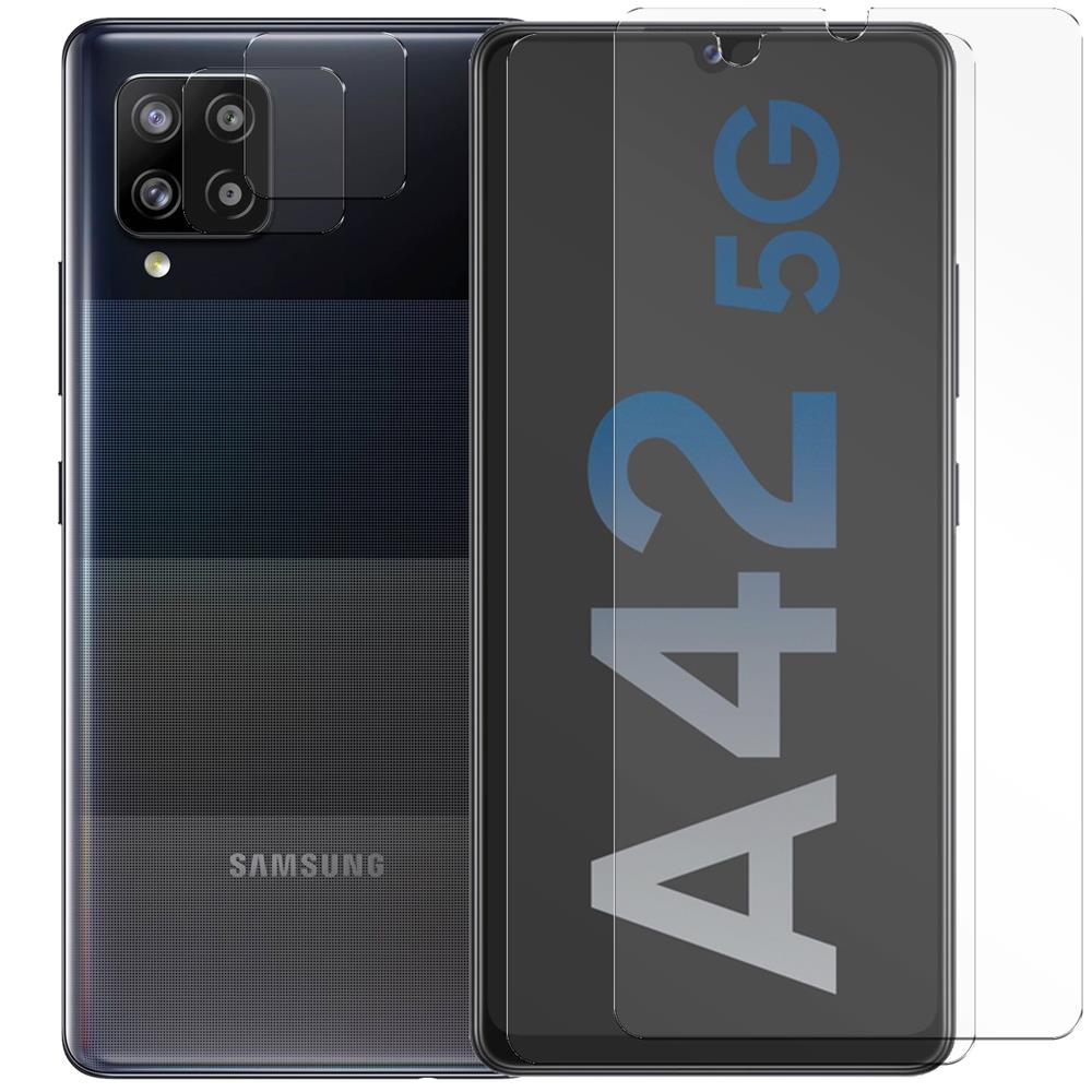 4in1 Glas Set für Samsung Galaxy A42 5G