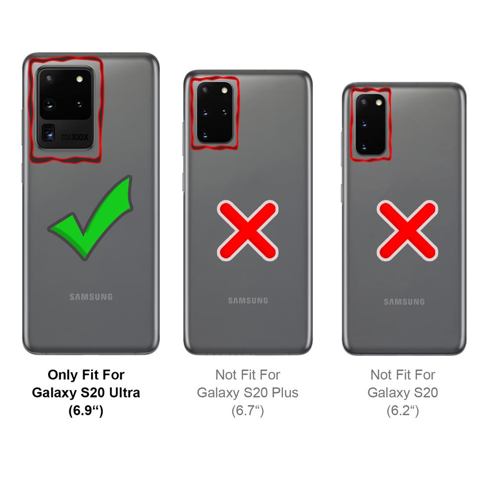 Electroplated Flip für Samsung Galaxy S20 Ultra in Schwarz