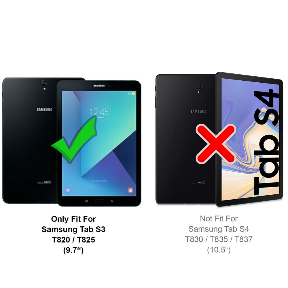 Outdoor Tab für Samsung Galaxy Tab S3 9.7 T820 in Schwarz