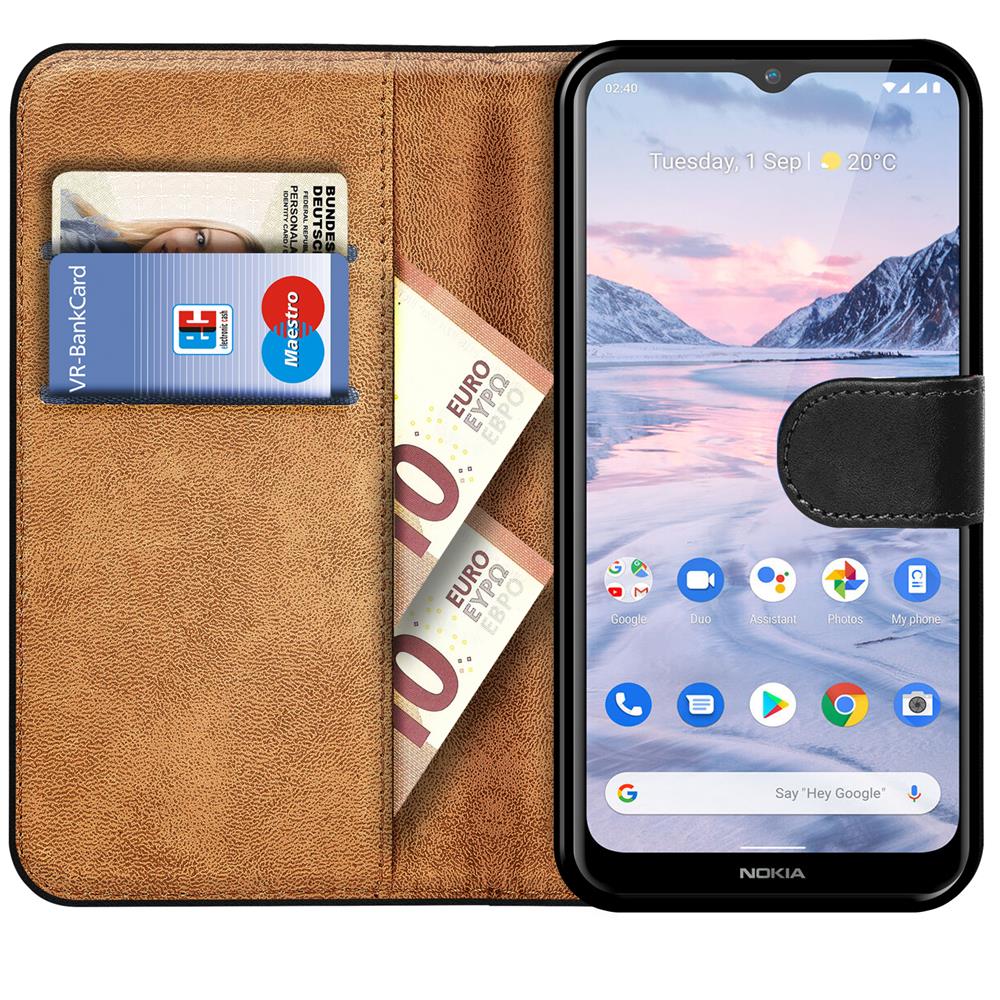 Basic Wallet für Nokia 2.4 in Schwarz