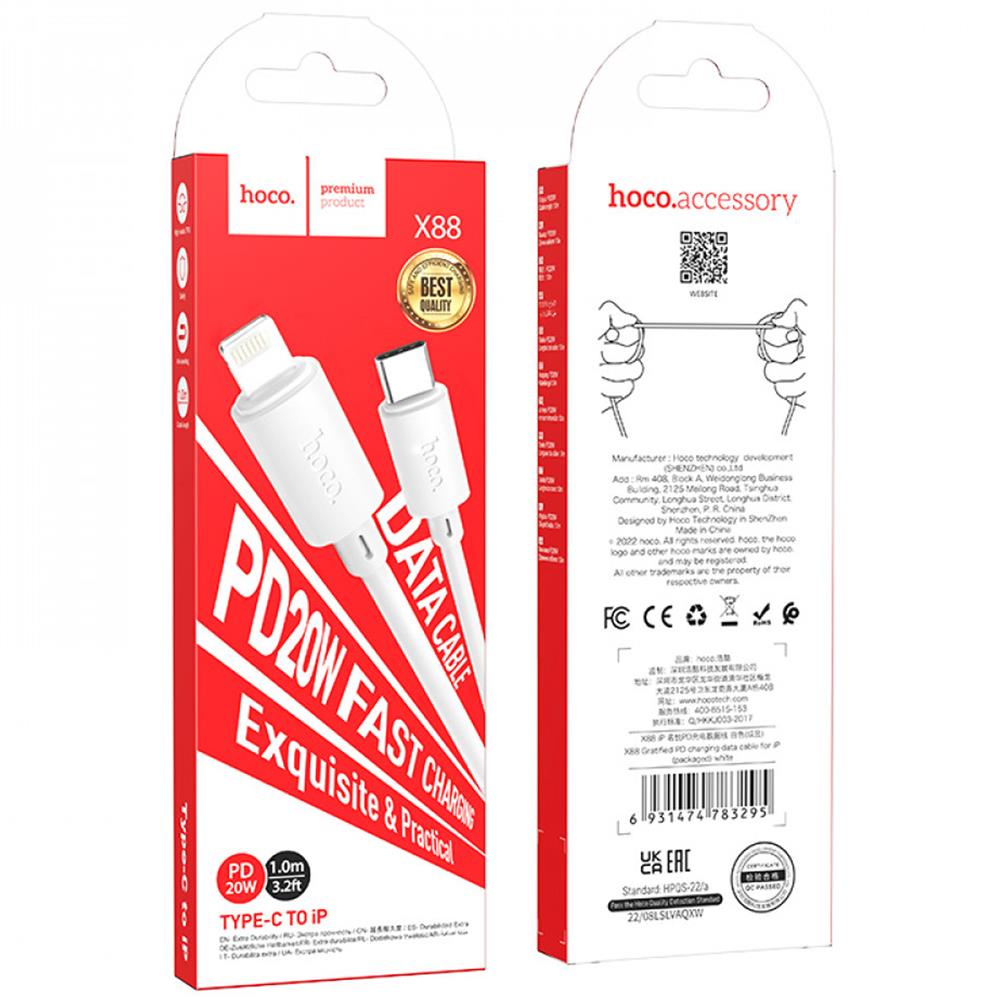 Hoco USB Kabel - X88 Typ C auf Lightning in Weiss