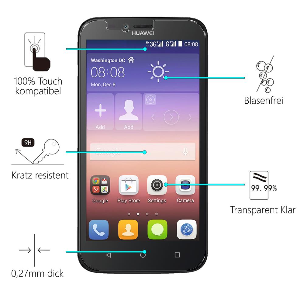 Glas 2in1 für Huawei Ascend Y625