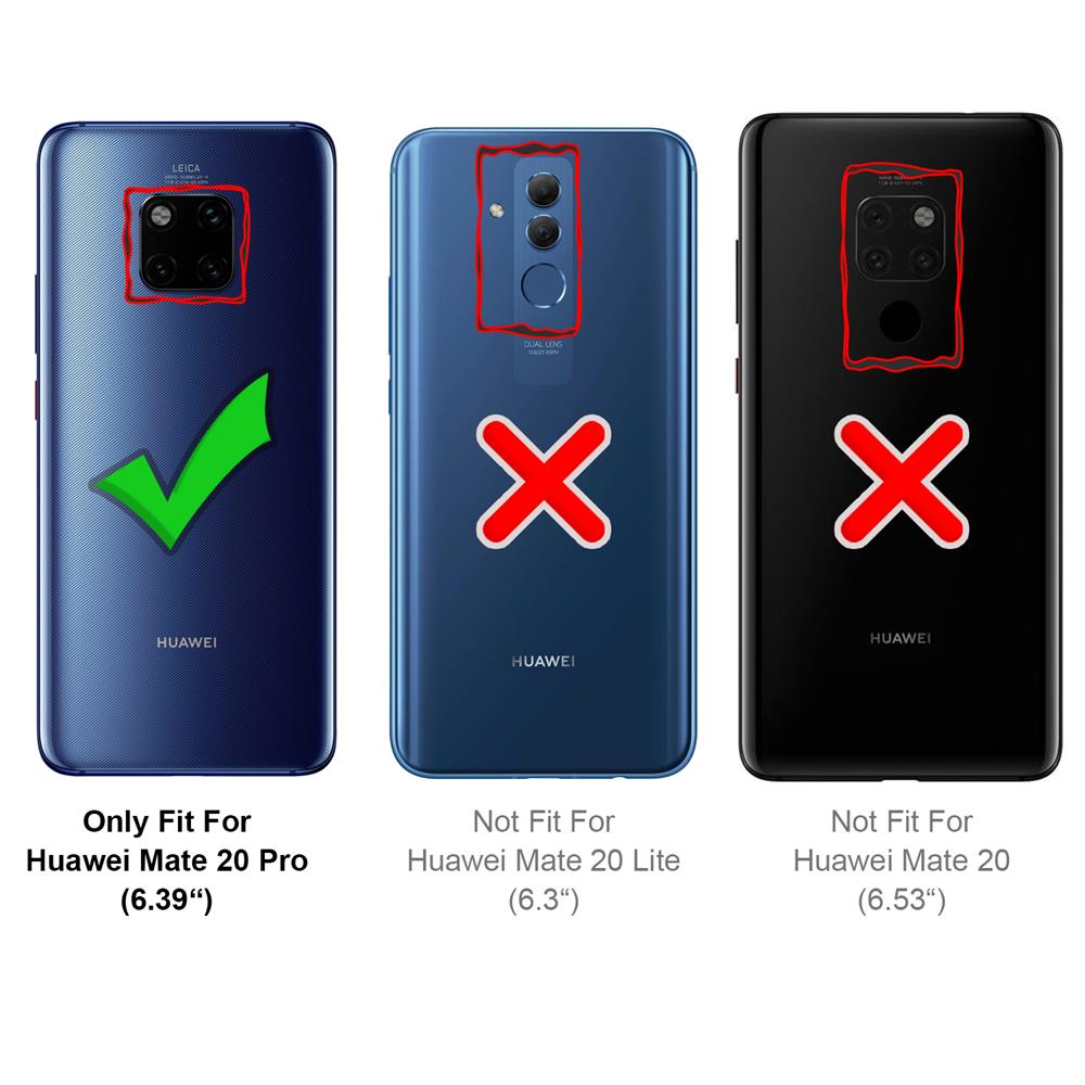Basic Wallet für Huawei Mate 20 Pro in Schwarz