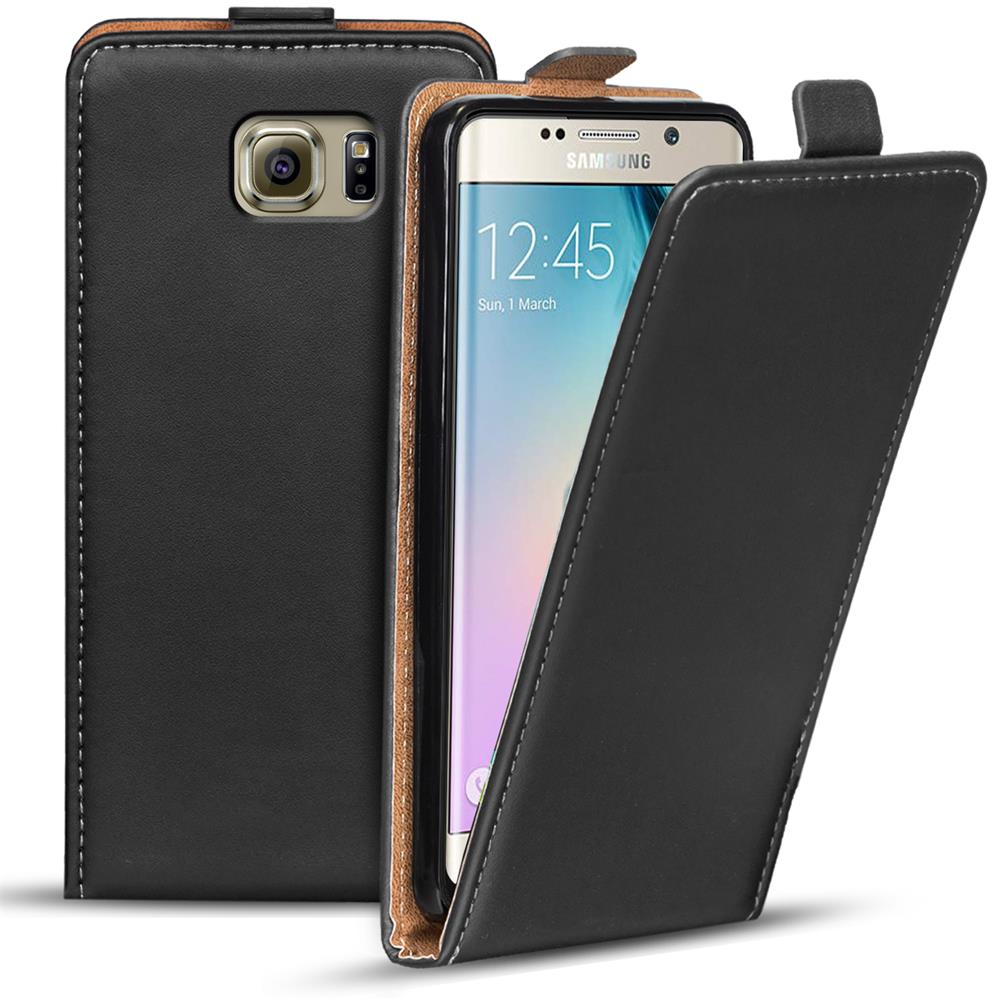 Basic Flip für Samsung Galaxy S6 Edge in Schwarz