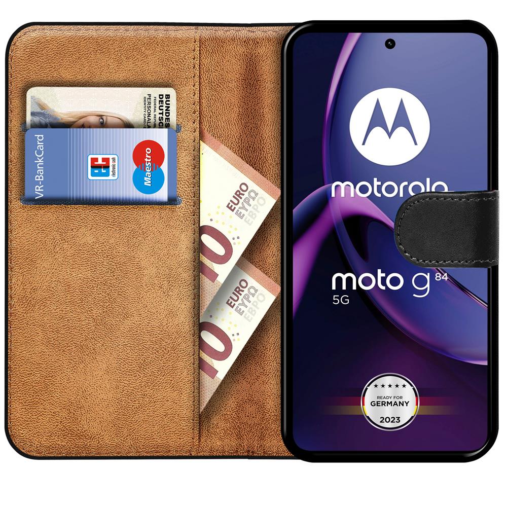 Basic Wallet für Motorola Moto G84 5G in Schwarz