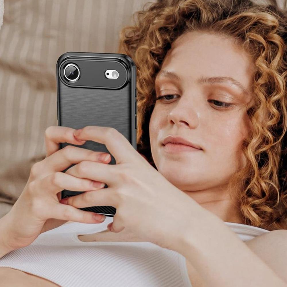 Carbon Brush TPU für Apple iPhone Air (2025) in Schwarz