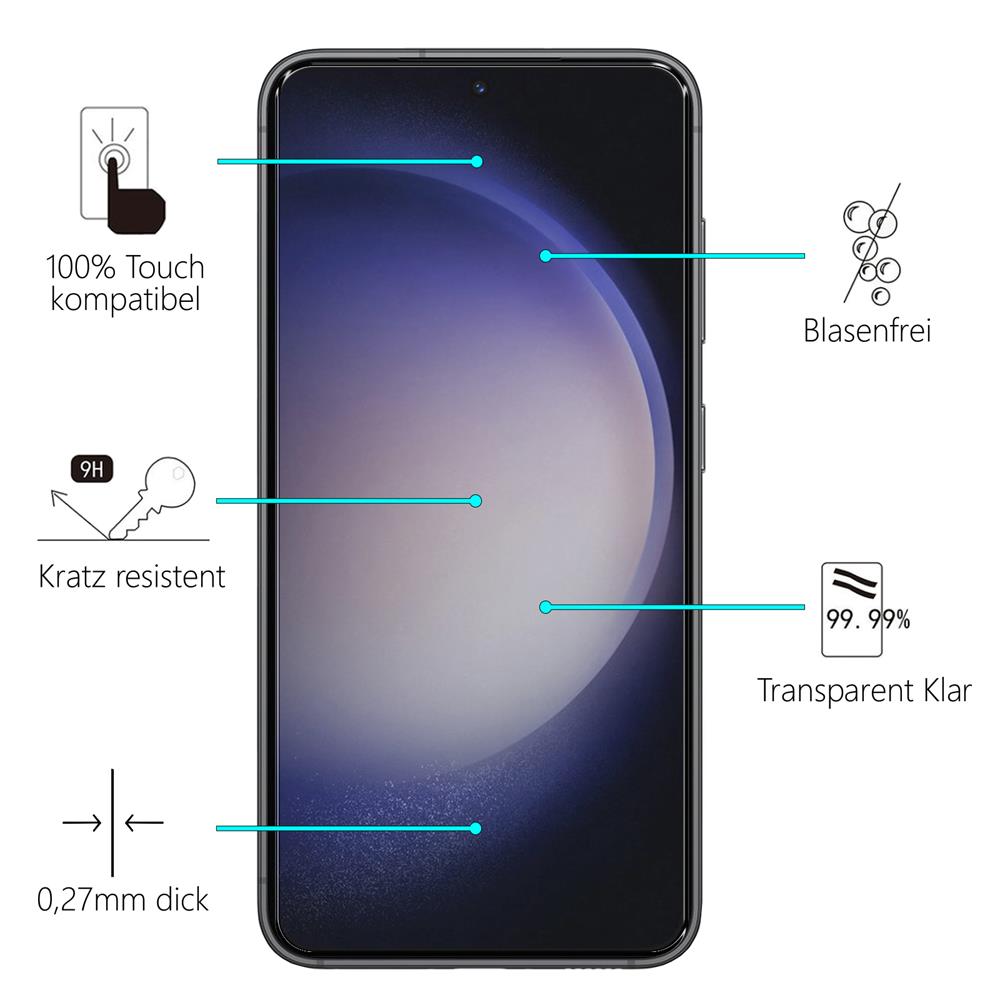 Glas 2in1 für Samsung Galaxy S23 Plus