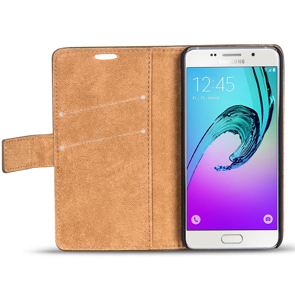 Retro Wallet für Samsung Galaxy A5 2016 ED. in Mocca