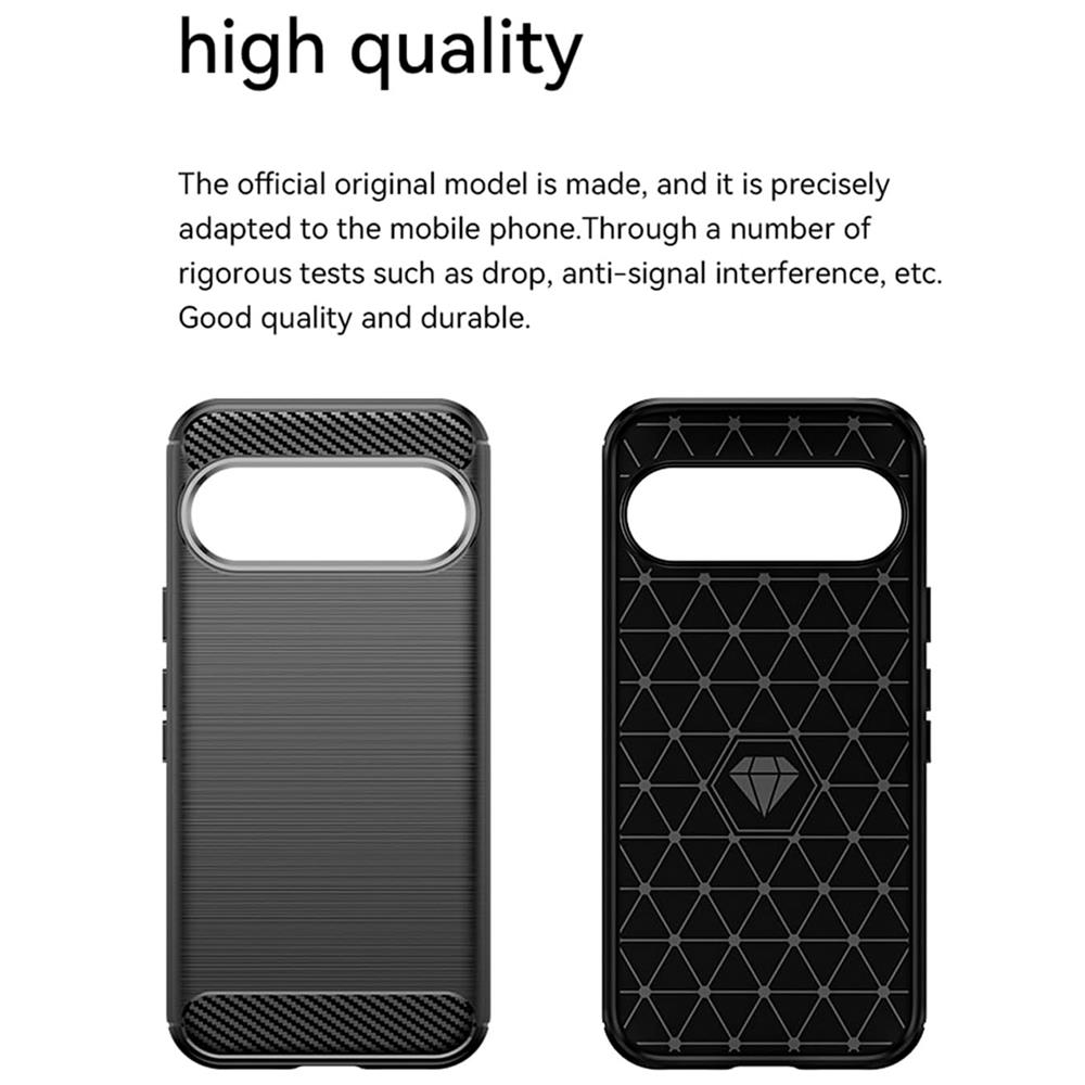 Carbon Brush TPU für Google Pixel 10 Pro XL in Schwarz